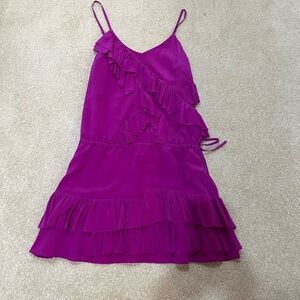 Banana Republic Vibrant Purple Ruffle Mini Dress